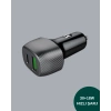 Nevamel 38W Çift Çıkışlı Araç Şarj Cihazı – Type-C ve USB PD Destekli