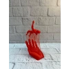 Nevamel® 3D El Üzerinde İnsan Figürü Kırmızı Sanatsal Masa Üstü Dekor 12x18 cm