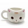 Nevamel® 3D Kedi Tasarımlı Kabartmalı Seramik Kupa Bardak