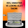 Nevamel® 40 Parça Cırcır Lokma Anahtar Seti Profesyonel Kullanım
