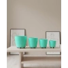 Nevamel® 4’lü 3D Ayaklı Yeşil Saksı Seti Dekoratif Modern Tasarım