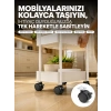 Nevamel® 4’lü Kilitli Tekerlek Ayak 4 cm Sessiz ve Dayanıklı