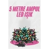 Nevamel® 5 Metre Ampul LED Işık Renkli RGB Çok Renkli Led Aydınlatma