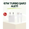 Nevamel® 67 Watt Güçlü Çift Turbo Şarj Aleti iPhone 13 14 15 Pro Max Uyumlu
