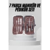 Nevamel® 7 Parça Paslanmaz Çelik Manikür ve Pedikür Seti Çantalı Profesyonel