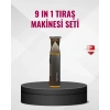 Nevamel® 9’u 1 Arada Çoklu Bakım Tıraş Seti Profesyonel Saç Sakal Kesme