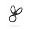Nevamel® A-Toys Kraken Üçlü Penis Halkası, Silikon, Siyah, 10 Cm