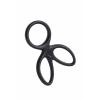 Nevamel® A-Toys Kraken Üçlü Penis Halkası, Silikon, Siyah, 10 Cm