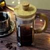 Nevamel Ahşap Detaylı 350 ml Cam French Press