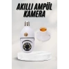 Nevamel® Akıllı Kamera Wifi Kamera Duylu Ampul Görünümlü 360 Derece Dönebilen Ev Kamerası