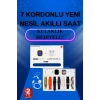 Nevamel® Akıllı Saat 7 Kordonlu Kulaklık Hediyeli Nabız Ölçer Uyku Takibi Sesli Görüşme