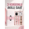 Nevamel® Akıllı Saat Amoled Ekran 3 Kordonlu Aksesuar Hediyeli Sesli Görüşme