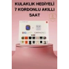 Nevamel® Akıllı Saat Bluetooth Kulaklık Hediyeli Bildirim Görme Sesli Görüşme Çoklu Kordon
