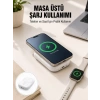 Nevamel® Akıllı Saat ve Telefon Uyumlu 4’ü 1 Arada Powerbank 10000 mAh Yeni Nesil