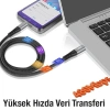 Nevamel ALLY 240W Type-C To Type-C Laptop Telefon Hızlı Data ve Şarj Kablosu-(5775)