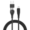 Nevamel ALLY 2in1 USB Lightning To PD Kablosu+USB Kablo-(5775)