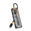 Nevamel ALLY 6in1 Type-c To USB3.0 + USB2.0 + Type-c PD 100W + SD + TF + HDMI  Çoğaltıcı Transparan Hub-(5775)