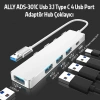Nevamel ALLY ADS-301A Usb 3.0 4 Usb Port Adaptör Hub Çoklayıcı 1 type C-(5775)