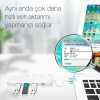 Nevamel ALLY  ADS-301C 5 in 1 Type C Dönüştürücü 4 Usb Portlu Adaptör Hub Çoklayıcı-(5775)