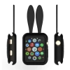 Nevamel Ally Apple Watch 1-2-3-4 42mm Tavşan Figürü Silikon Kılıf-(5775)