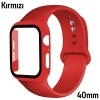 Nevamel ALLY Apple Watch 4-5-6 40mm Silikon Kordon Kayış ve Ekran Koruyucu Kılıf-(5775)