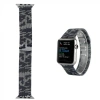 Nevamel Ally Apple Watch 7-8 45mm 6-5-4 44mm Kayış Kordon Metal Milano Loop Kamuflaj 3-2-1 42mm-(5775)