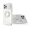 Nevamel Ally iPhone 12 Pro 6.1inç Kılıf Sürgülü Kamera Lens Korumalı Yüzük Standlı Silikon Kılıf-(5775)