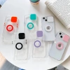 Nevamel Ally iPhone 13 6.1 inç Kılıf Sürgülü Kamera Lens Korumalı Yüzük Standlı Silikon Kılıf-(5775)