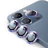 Nevamel ALLY İPhone 13 Pro -13 Pro Max 3D Metal Çerçeveli Kamera Lens Koruyucu-(5775)