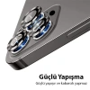 Nevamel ALLY İPhone 13 Pro -13 Pro Max 3D Metal Çerçeveli Kamera Lens Koruyucu-(5775)