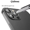 Nevamel ALLY İPhone 13 Pro -13 Pro Max 3D Metal Çerçeveli Kamera Lens Koruyucu-(5775)