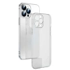 Nevamel Ally iPhone 13 Pro 6.1inch Frosted Glass Şeffaf Kamera Korumalı Kılıf-(5775)