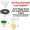 Nevamel® Ally Magic Brush Şarjlı Temizleme Fırçası için 5 Adet Yedek Başlık-(5775)