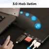 Nevamel ALLY NK-1048HD 6in1 USB + Type-C + Lightning + SD-TF Kart Okuyucu Çevirici Adaptör-(5775)
