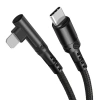 Nevamel ALLY Type-C to İPhone 20w Lightning Hızlı Şarj Kablosu Oyuncu 90 Derece Kablo-(5775)