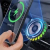 Nevamel ALLY W06 MagSafe RGB 15W Kablosuz Hızlı Şarj Cihazı ve Araç İçi Telefon Tutucu-(5775)