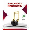 Nevamel® Altın Nota Temalı Müzik Kutusu  Müzikli Hediyelik