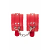 Nevamel® Anonymo Bdsm Ayak Kelepçe #0155 , Pu Deri, Kırmızı, 27 Cm (Kod:0155)