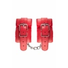 Nevamel® Anonymo Bdsm Ayak Kelepçe #0155 , Pu Deri, Kırmızı, 27 Cm (Kod:0155)