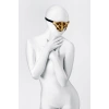 Nevamel® Anonymo Bdsm Maske #0202, Pu Deri, Baskılı, 26 Cm (Kod:0202)