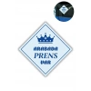 Nevamel ARABADA PRENS VAR Stickerı – 10x10 Cm Araba Camı Uyarı Etiketi