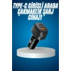 Nevamel Araç İçi Hızlı Şarj Soketi 38W Oto Çakmaklık Type-C Araba Çakmaklık