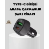 Nevamel® Araç Tipi Hızlı Şarj Adaptörü Type-C PD USB Çift Port Kompakt