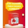 Nevamel® ATM Görünümlü Kırmızı Elektronik Şifreli Kumbara