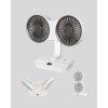Nevamel® Ayarlanabilir Hızlı Çift Başlıklı Masaüstü Fan – Gece Lambalı Serinletici