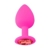 Nevamel® Backpart Taşlı Silikon Anal Tıkaç - Pembe