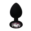 Nevamel® Backpart Taşlı Silikon Anal Tıkaç - Siyah