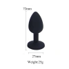 Nevamel® Backpart Taşlı Silikon Anal Tıkaç - Siyah