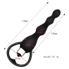 Nevamel® Backpart Titreşimli Boğumlu Halkalı Anal Tıkaç - Siyah