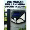 Nevamel® Bahçe Balkon Garaj ve Girişler İçin Güneş Enerjili Hareket Sensörlü LED Duvar Lambası